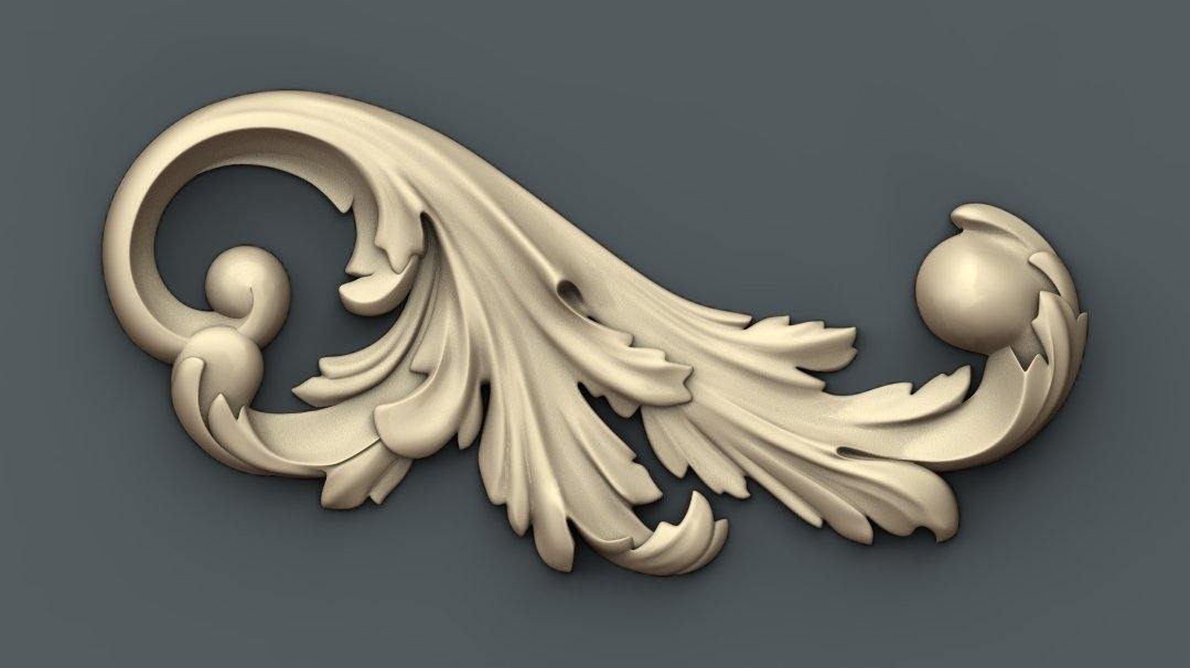 STL Format 3D Furniture Decoration - 011 - Extrusion and CNC