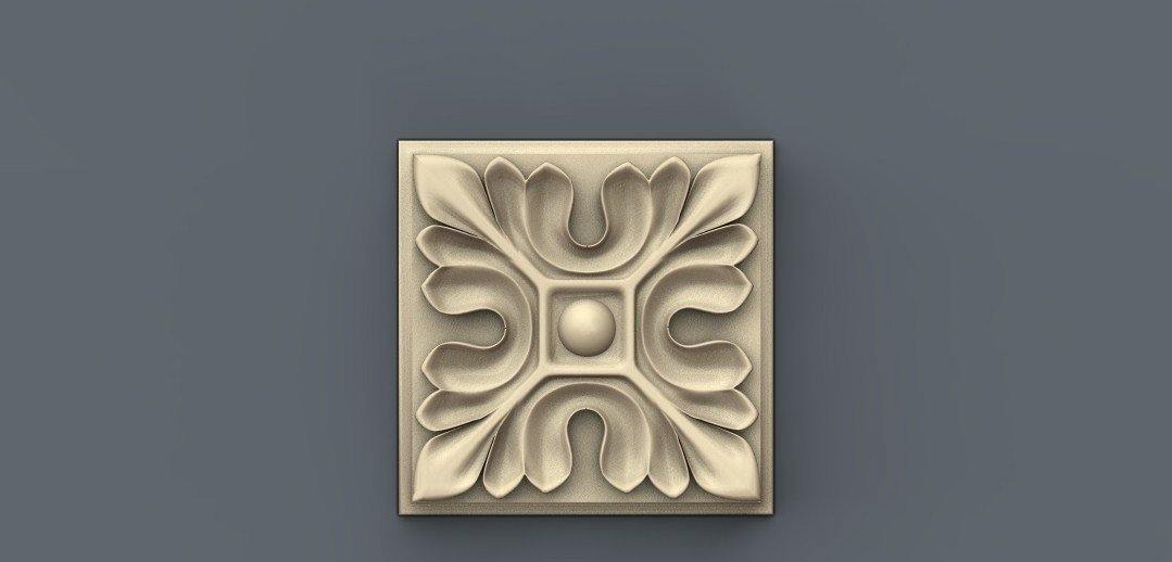 STL Format 3D Furniture , Doors Decoration Square - 011 - Extrusion and CNC