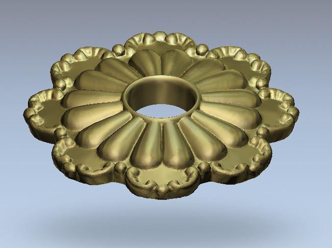 STL Format 3D Furniture Ceiling Decoration Round Patterns - 015 - Extrusion and CNC
