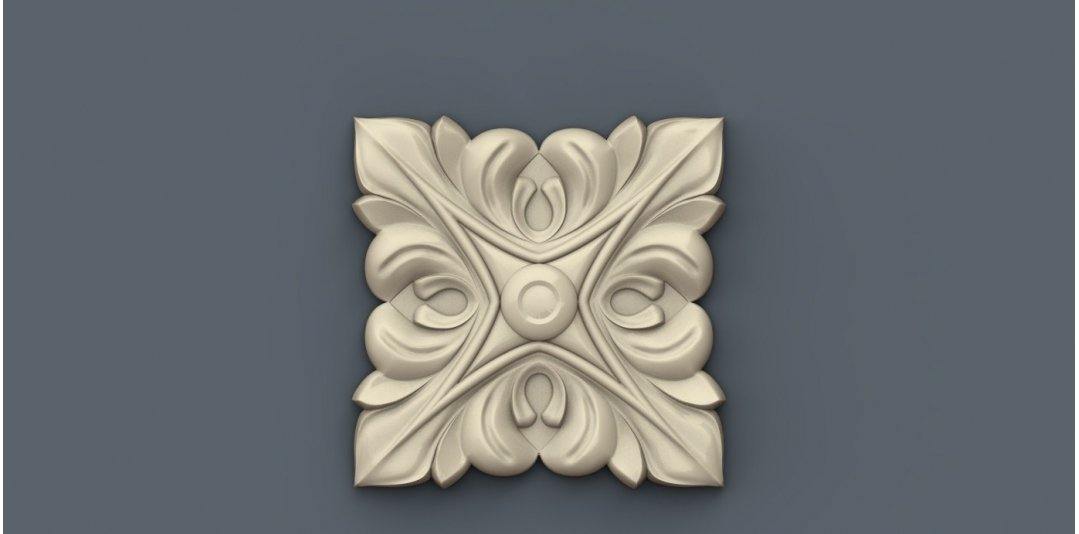 STL Format 3D Furniture , Doors Decoration Square - 018 - Extrusion and CNC