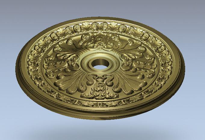 STL Format 3D Furniture Ceiling Decoration Round Patterns - 019 - Extrusion and CNC