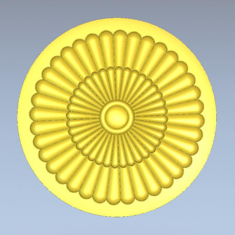 STL Format 3D Furniture Decorativ Round Patterns - 031 - Extrusion and CNC