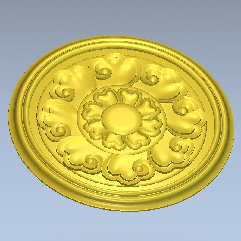 STL Format 3D Furniture Decorativ Round Patterns - 019 - Extrusion and CNC