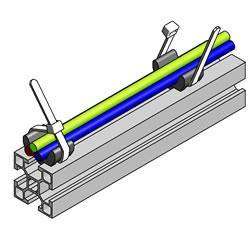 Cross Cable Binder ( Cable Clamp ) for extrusion T-Slot Aluminium slot 6 - Pack of 5 - Extrusion and CNC
