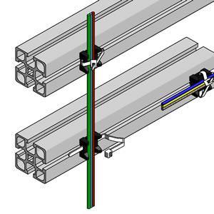 Cross Cable Binder ( Cable Clamp ) for extrusion T-Slot Aluminium slot 8 type A - Pack of 5 - Extrusion and CNC
