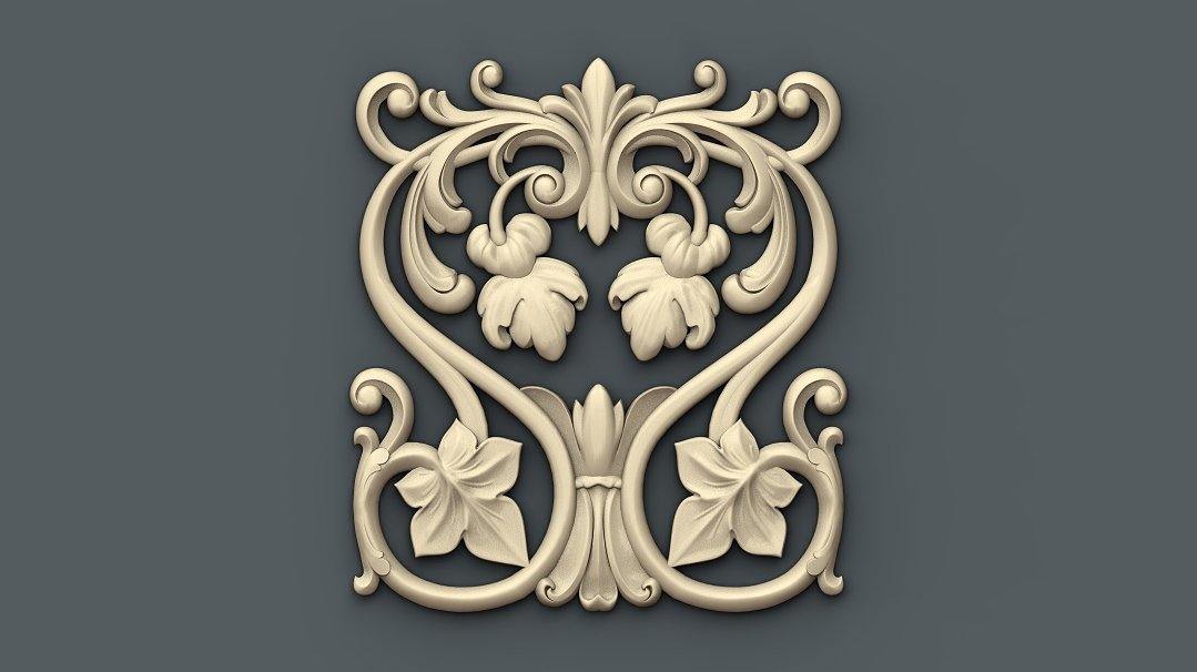 STL Format 3D Furniture Decoration - 022 - Extrusion and CNC