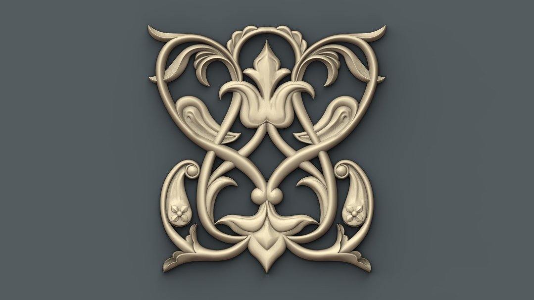 STL Format 3D Furniture Decoration - 023 - Extrusion and CNC