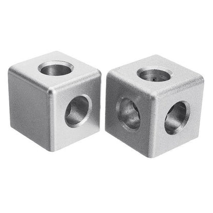 3 Sides Corner cube connector 30 series for extrusion aluminium profile 3030 with bolts and side covers - Extrusion and CNC