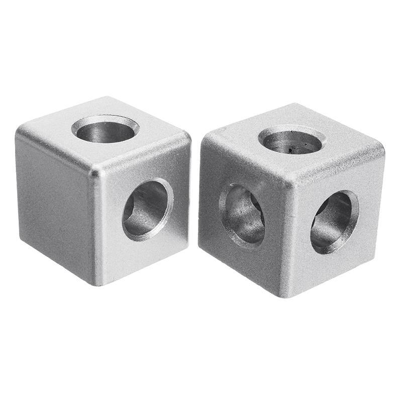 3 Sides Corner cube connector 40 series for extrusion aluminium profile 4040 with bolts and side covers - Extrusion and CNC