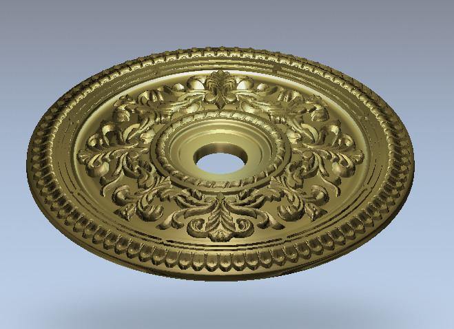 STL Format 3D Furniture Ceiling Decoration Round Patterns - 027 - Extrusion and CNC