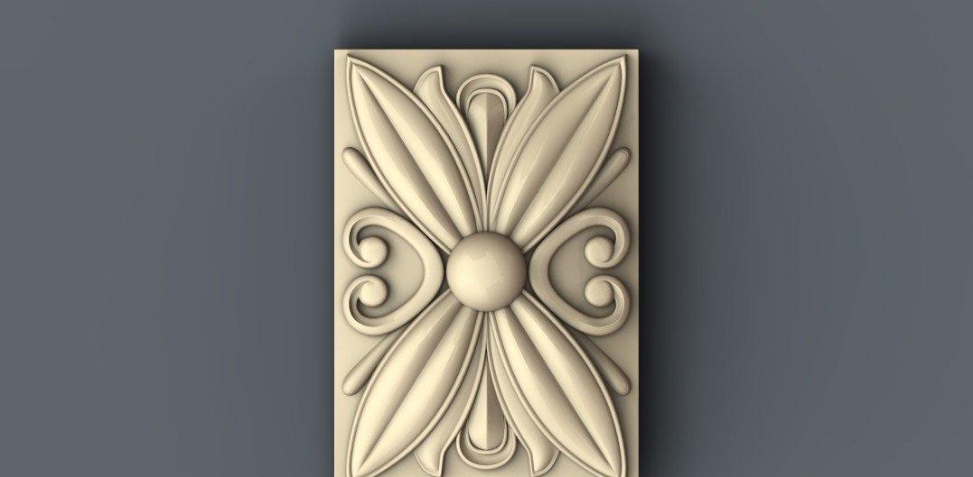 STL Format 3D Furniture , Doors Decoration Square - 029 - Extrusion and CNC