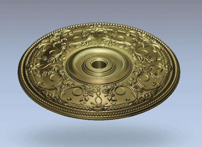 STL Format 3D Furniture Ceiling Decoration Round Patterns - 036 - Extrusion and CNC