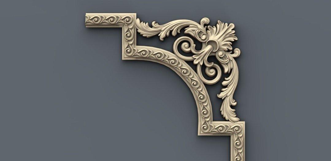 STL Format 3D Furniture Decoration - 037 - Extrusion and CNC