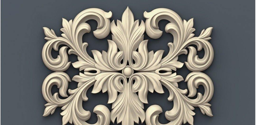 STL Format 3D Decoration Doors Patterns - 041 - Extrusion and CNC