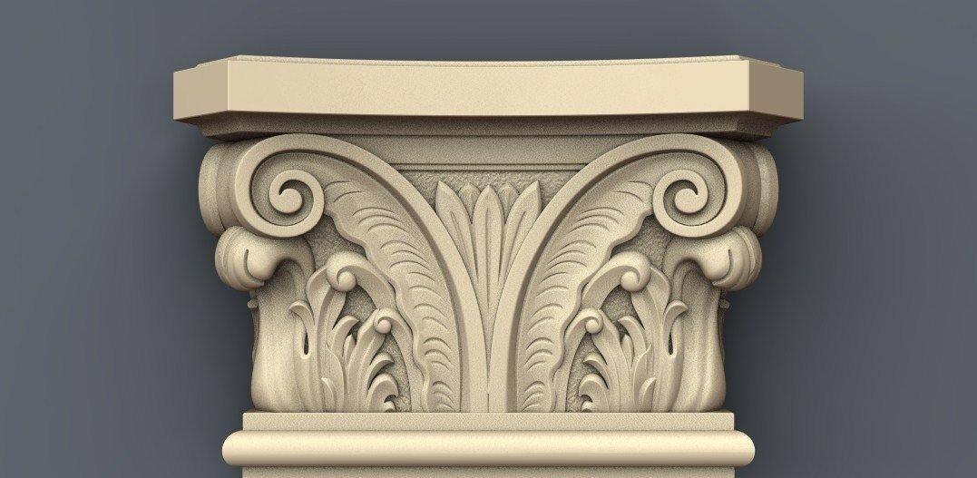 STL Format 3D Furniture , Doors Decoration Figure - 042 - Extrusion and CNC