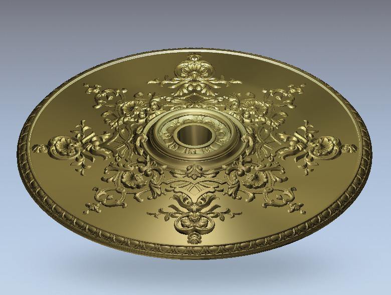 STL Format 3D Furniture Ceiling Decoration Round Patterns - 043 - Extrusion and CNC