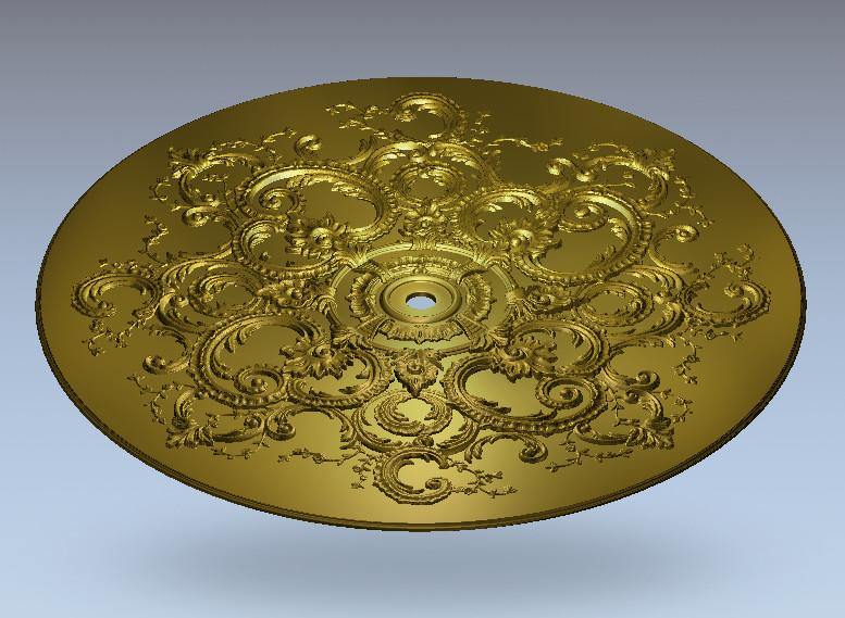 STL Format 3D Furniture Ceiling Decoration Round Patterns - 065 - Extrusion and CNC