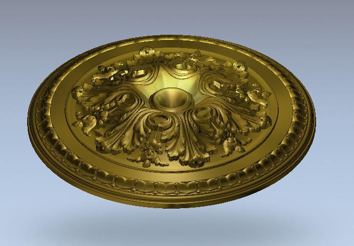 STL Format 3D Furniture Ceiling Decoration Round Patterns - 067 - Extrusion and CNC