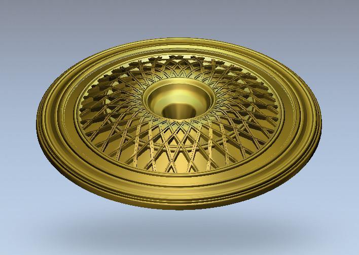 STL Format 3D Furniture Ceiling Decoration Round Patterns - 075 - Extrusion and CNC