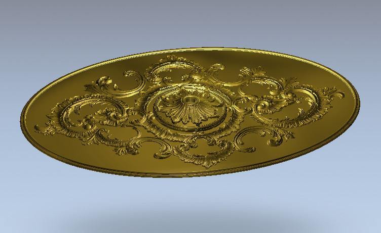 STL Format 3D Furniture Ceiling Decoration Round Patterns - 085 - Extrusion and CNC
