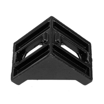 90 Degree 40 series Black Aluminium Corner Brackets 4080 - Extrusion and CNC