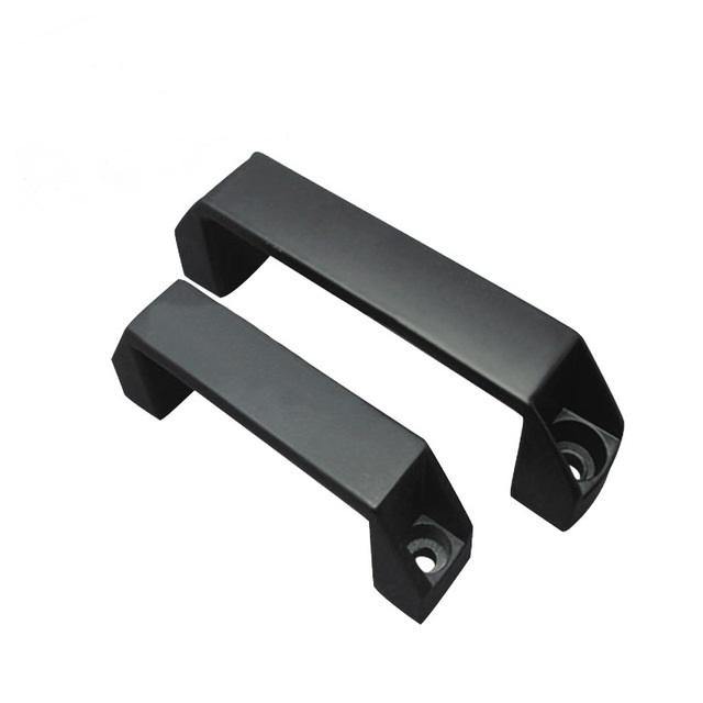 Black Aluminium Handle for Aluminium Profile Accessories 180 mm - Pack of 1 - Extrusion and CNC