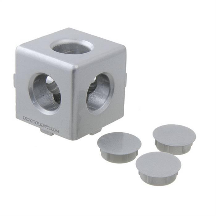 3 Sides Corner cube connector 20 series for extrusion aluminium profile 2020 with bolts and side covers - Extrusion and CNC