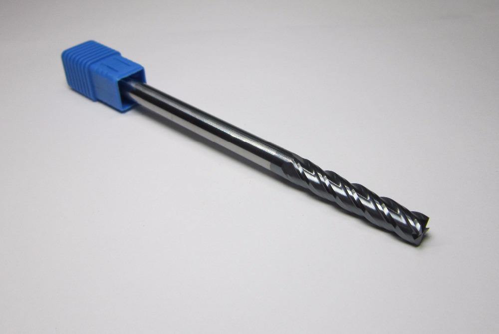 1PCS 8MM 4 flutes HRC45 extra long shank L-150mm tungsten carbide end mills set bit - Extrusion and CNC