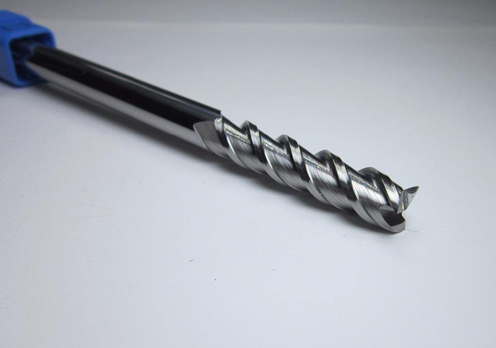 4PCS 3 flutes HRC45 extra long shank L-150mm for aluminium tungsten carbide end mills set bit - Extrusion and CNC