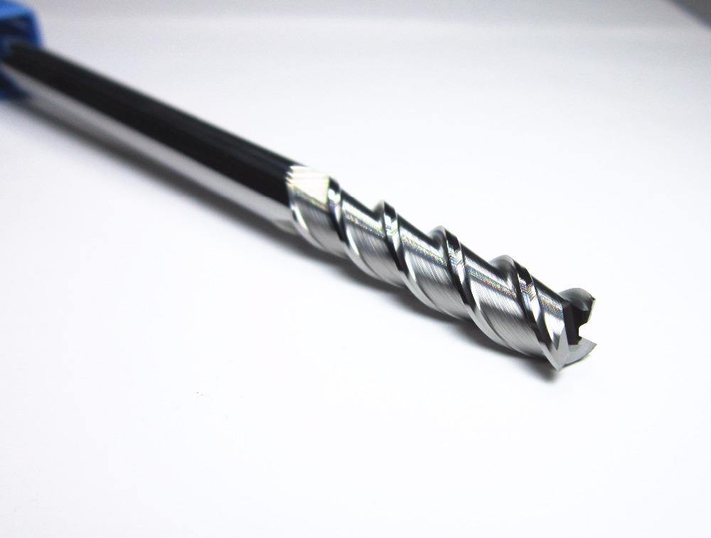 1PCS 8MM 3 flutes HRC45 extra long shank L-150mm for aluminium tungsten carbide end mills bit - Extrusion and CNC