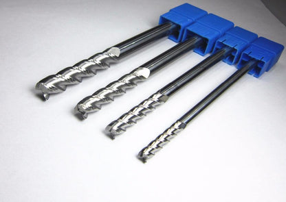 4PCS 3 flutes HRC45 extra long shank L-150mm for aluminium tungsten carbide end mills set bit - Extrusion and CNC