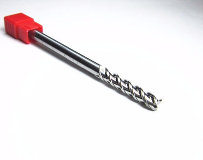 4PCS 3 flutes HRC55 for hard aluminium long shank L-100 mm tungsten carbide end mills set bits - Extrusion and CNC