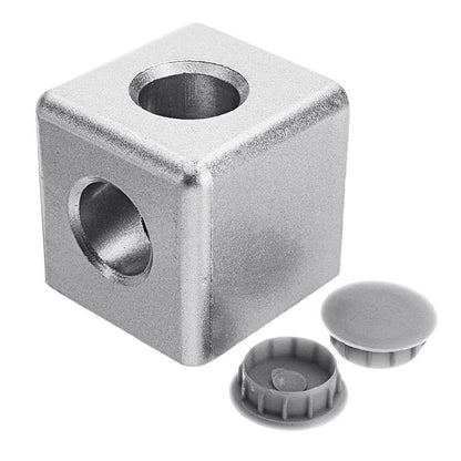 2 Sides Corner cube connector 45 series for extrusion aluminium profile 4545with bolts and side covers - Extrusion and CNC