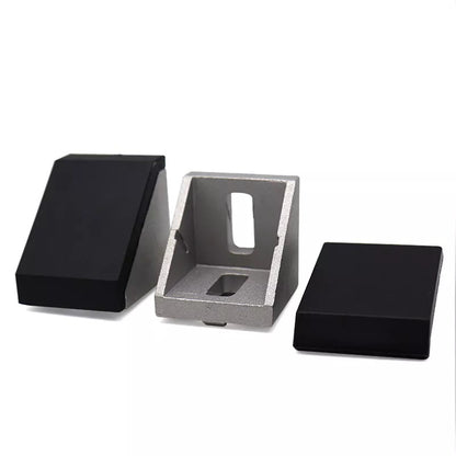 90 Degree 30 series Cast Aluminium Corner Brackets 3030 with plastic Black cover